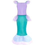 Jurebecia Mermaid Princess Dresses up Halloween Costume Birthday Party Cosplay Role Play Clothes 120 cm 5-6 Years