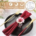 thumbnail image 2 of PinesC UrbanMingle Flower Acrylic Napkin Holder for Cloth Napkins Flower Bud Square Napkin Ring Clear Napkin Holders Bud Vase Combo for Wedding, Birthday Banquet Table Decor, 1.77 x 1.97 Inch(24 P, 2 of 5