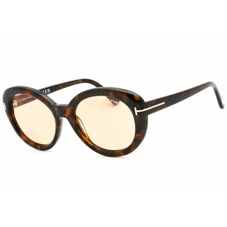 Tom Ford FT1009 52E Plastic Dark Havana Brown 55 mm Women's Sunglasses