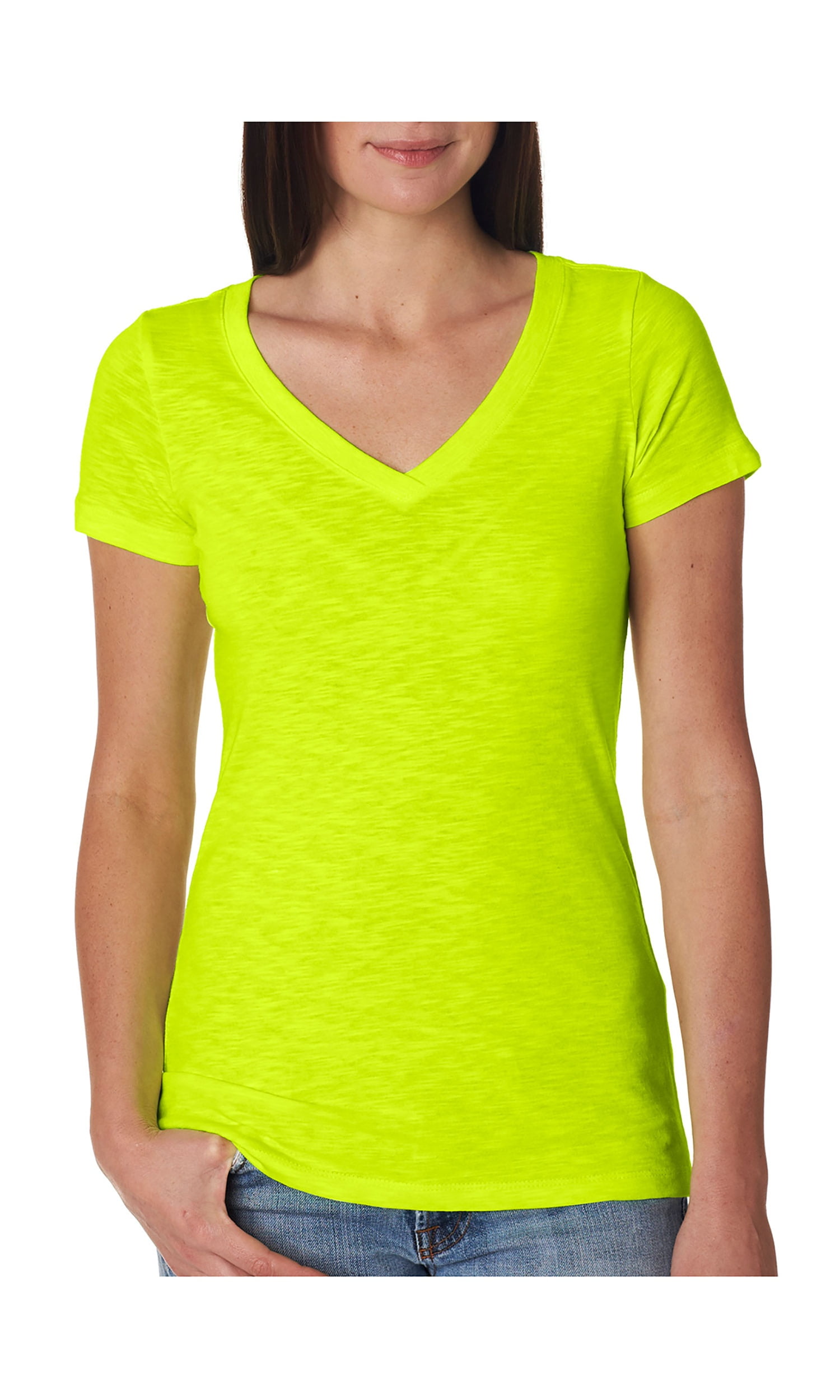 Next Level Apparel Next Level Women's Baby Rib Collar Preshrunk V