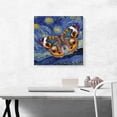thumbnail image 2 of ARTCANVAS Starry Night Van Gogh Butterfly Canvas Art Print - Size: 18" x 18" (0.75" Deep), 2 of 9