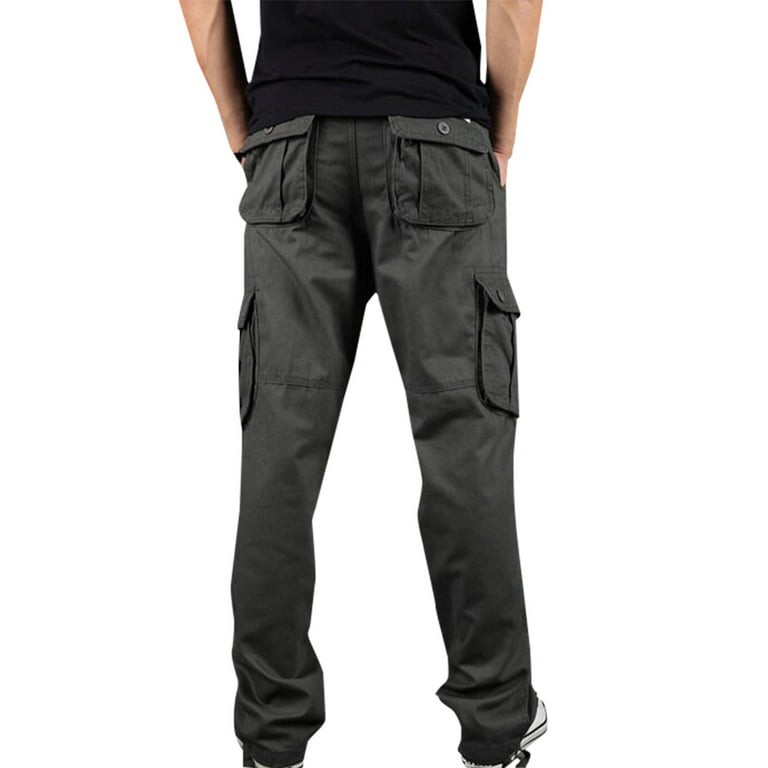 2023 Autumn Men's Suit Casual Pants Business Classic Straight Cropped Pants  Large Size Black 27 at  Men's Clothing store