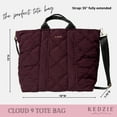 thumbnail image 5 of Kedzie Cloud 9 Tote Bag Quilted Puffer Crossbody Purse, Mulberry (Women's), 5 of 10