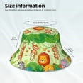 thumbnail image 3 of Yiaed African Animals in the Jungle Print Reflective Stripe Bucket Hat Unisex Funny Outdoor Fisherman Cap Beach Sun Hat, 3 of 5