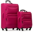 thumbnail image 1 of Jetstream® 2-Piece Softside Luggage Set – 28" Large Spinner Checked Suitcase and 20" Carry-On Spinner Luggage, 1 of 10