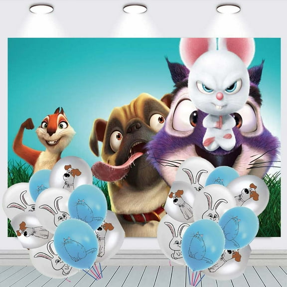 The Secret Life of Pets Backdrop Balloons Banner Party Decorations Taspestry Wall Decor Background Poster Supplies