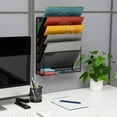 thumbnail image 2 of Mind Reader 5-Tier Vertical File Storage, Desktop Organizer, Wall Mount, Office, Metal, Black, 2 of 8