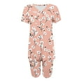 thumbnail image 4 of Cavosen Summer Short Outfits for Women 2 Piece Set Short Sleeve V Neck Pullover Tops with Legging Floral Print Biker Vacation Outfit Loose Fashion Seamless Going out Resortwear Pink L, 4 of 5