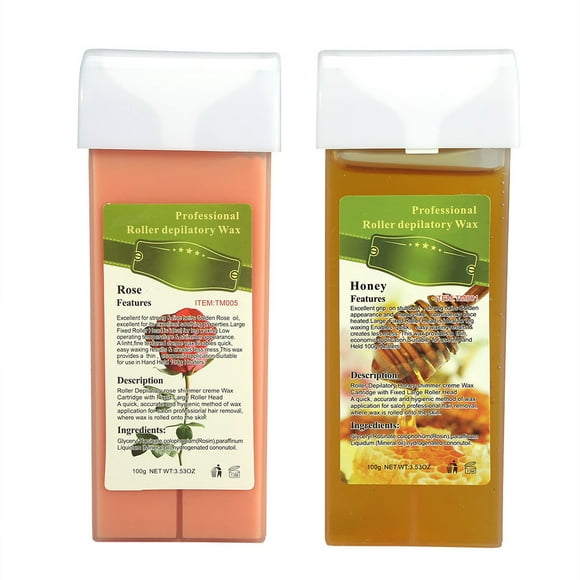 Waxing Roller Depilatory Roll On Wax Heater Roller Warmer Strips Hair Removal Kit