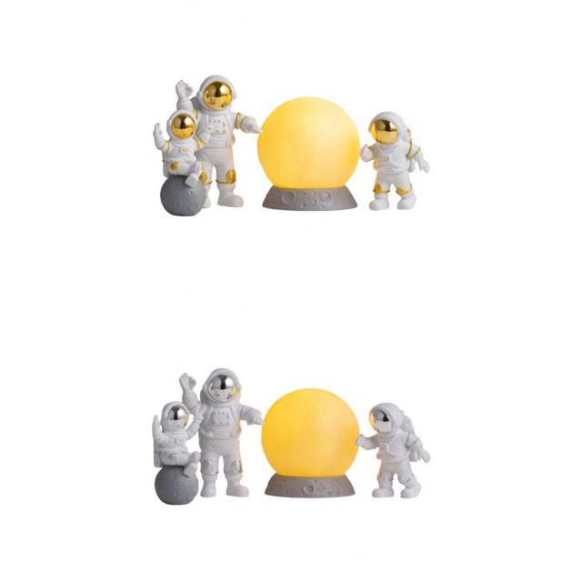 Abbracc 2 Set Astronaut Figurine Set Home Decor Cute Sstronaut Statue Desktop Decors