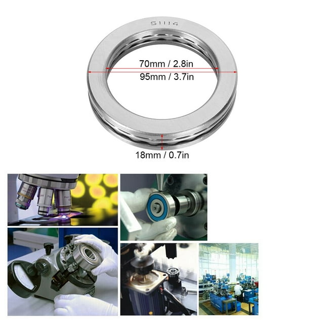 Roulements Industriels, Facile à Transporter et à Stocker Roulements à Billes à Butée Axiale Durable, Roulements en Acier pour Roulements à Billes 51114 Roulements à Billes Super-Précis