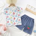 thumbnail image 2 of KPOPLK Little Bitty Toddler Boy Clothes Boys Summer Outfits Cotton Short Sleeve T-Shirt & Shorts Set(12-18 Months,White), 2 of 6