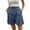 Navy, variant on Shorts for Women 2026 Summer Cotton Linen Elastic High Waist Wide Straight Leg Office Work Shorts with Pockets