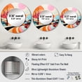 thumbnail image 5 of Designart "Colorful Mid Century Abstract Horizon" Abstract Landscapes Rund Mirror For Wall Decor - Large Multi-Color Round Printed Mirror - Mid-Century Round Mirror 23" x 23" Inch, 5 of 6
