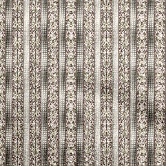 oneOone Polyester Spandex Brown Fabric Asian Block Dress Material Fabric Print Fabric By The Yard 56 Inch Wide