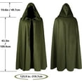 thumbnail image 5 of VZQI Renaissance Hooded Cloak Costume Medieval Cosplay Wizard Witch Cape, 5 of 8