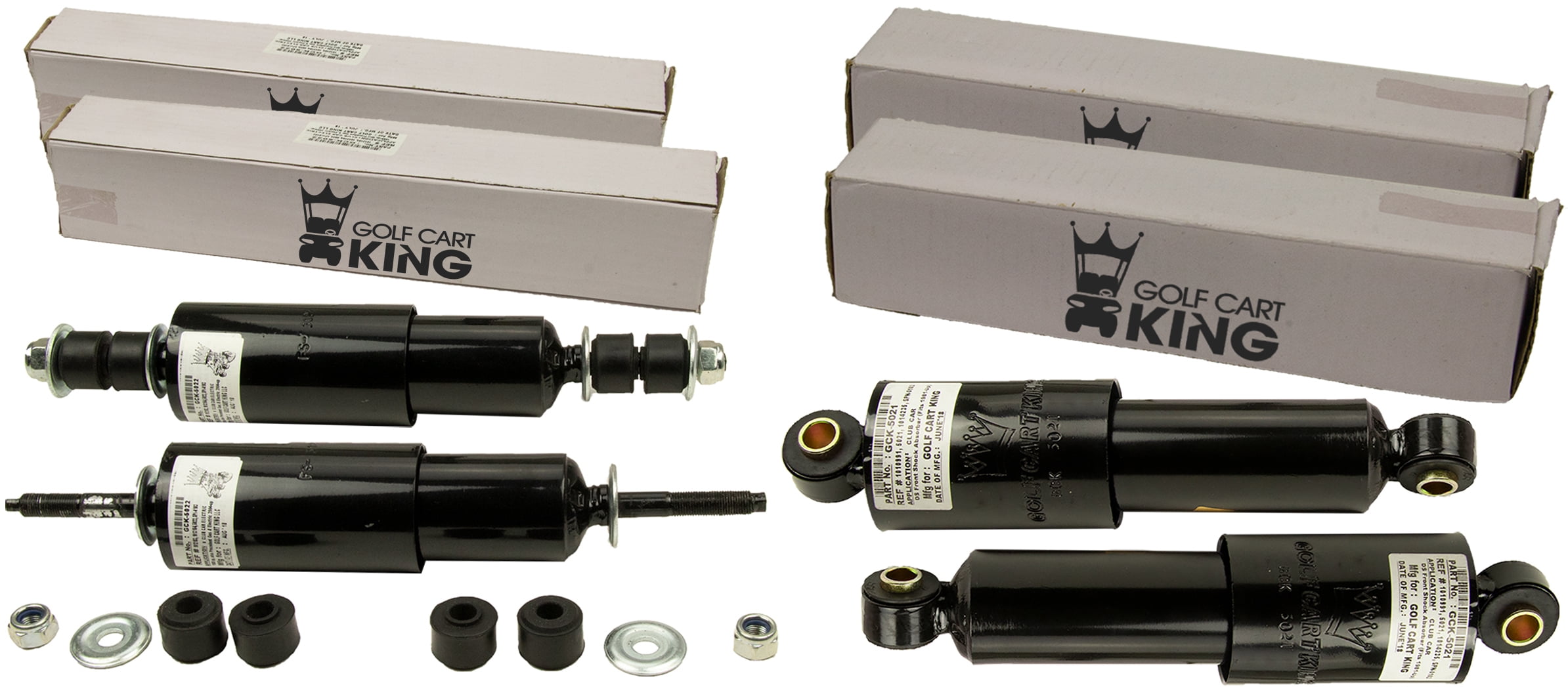 Golf Cart Rear & Front Shock Absorbers Fits Club Car DS 19812008