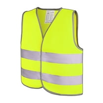 GOGO High Visibility Kids Safety Vest for Construction Costume, Fits Age from 3 to 15-Neon Green-L