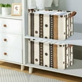 thumbnail image 2 of Yayeee Foldable Storage Basket for Shelves with Handles Set of 2 Waterproof Cloth Bins, Beige Abstract Dots, 2 of 7