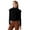 Black, variant on Women's Sleeveless Stand Collar Vest, Plush Front Zipper Jacket, Adjustable Drawstring Hem Waist, Utility Style Tank, Casual Layering Piece, Slim Fit Biker Vest Coffee S