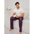 thumbnail image 4 of Men's Solid Color Short Sleeve T-Shirt And Lip Print Long Pants Homewear, 4 of 5