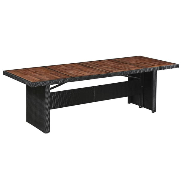 vidaXL Outdoor Dining Table Garden Patio Table Solid Wood Acacia PE