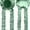 Green, variant on Satin Heatless Curling Sleep Bonnet , Soft Non-Slip Night Hair Wrap with Long Curling Ribbons for Braids , Natural Curly Hair & Hair Plopping Overnight Hairstyling ,1 PCS