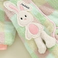 thumbnail image 6 of Bagilaanoe Newborn Baby Girl Boys Winter Plush Jumpsuit Rabbit Embroidery Long Sleeve Bodysuit 3M 6M 9M 12M 18M Infant Warm One Piece Romper, 6 of 8
