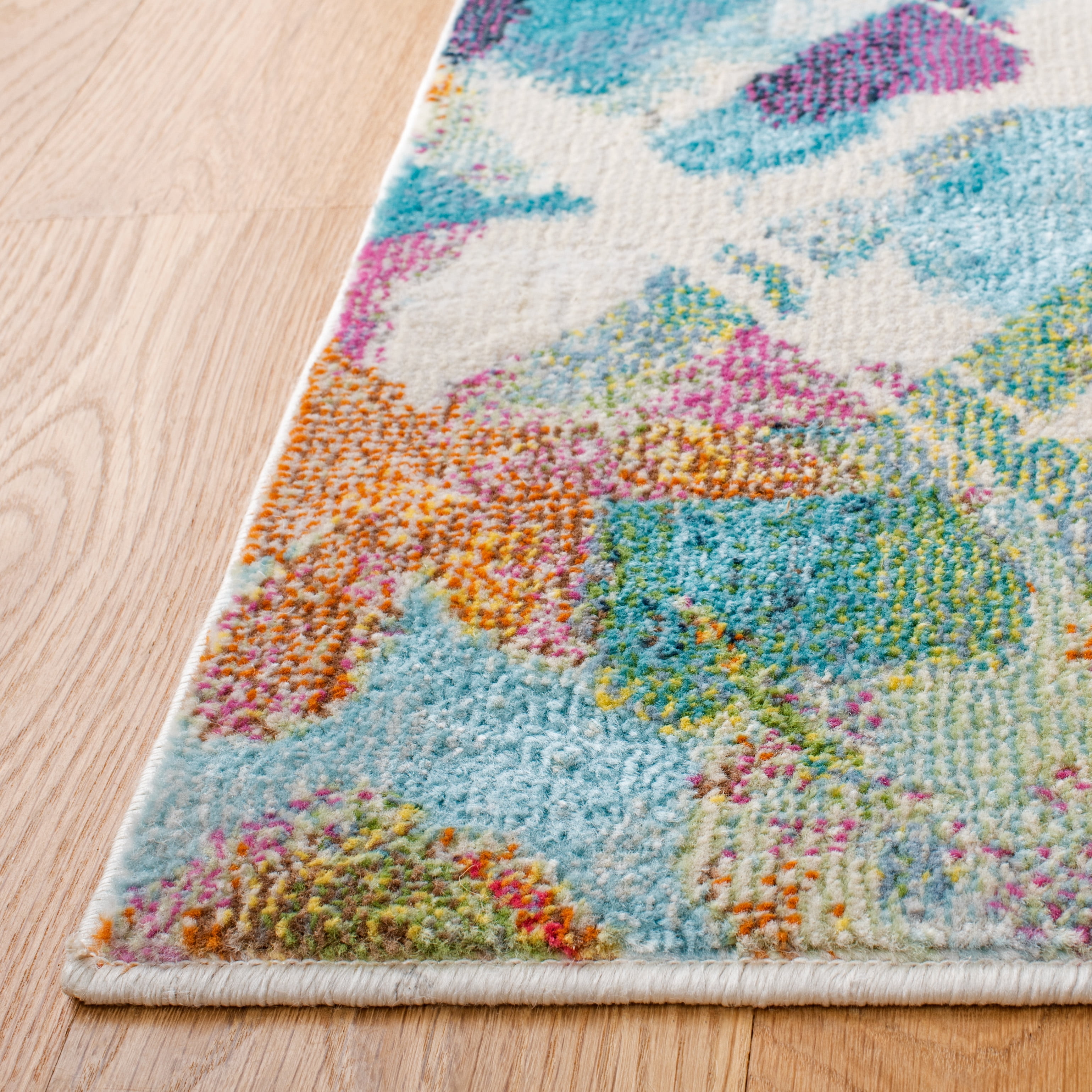 Safavieh Lillian Irving Abstract Area Rug, Ivory/Light Blue, 6'7" x 6'7" Square