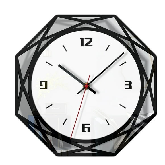 EGNMCR Alarm Clocks for Bedrooms, Clocks for Living Room Nordic Style Wall Clock Silent Transparent Acrylic Clock Home Living Room Wall Clock
