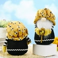 thumbnail image 4 of 2PCS Bumble Bee Chef Gnome Set Scandinavian Tomte Nisse Swedish Honey Bee Elf Home Farmhouse Kitchen Decor Bee Shelf Tiered Tray Decorations, 4 of 9