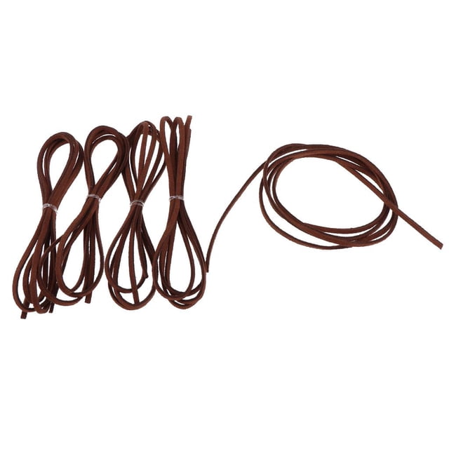 Set Of 5 Sets PU Leather Cord For Bracelet Neck, , Brown