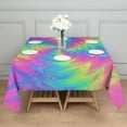 thumbnail image 3 of Colorful Tie Dye Mandala Pattern Square Tablecloth,Waterproof Square Table Cover,Wipeable Spillproof Washable Table Cover for Home Kitchen Party Decor 42"X42"(107x107cm), 3 of 6