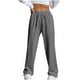 zanvin Pantalon de Survêtement à Cordon pour Femmes Pantalons de Sport en Coton Taille Haute avec Poches, Gris Foncé, S – image 4 sur 6