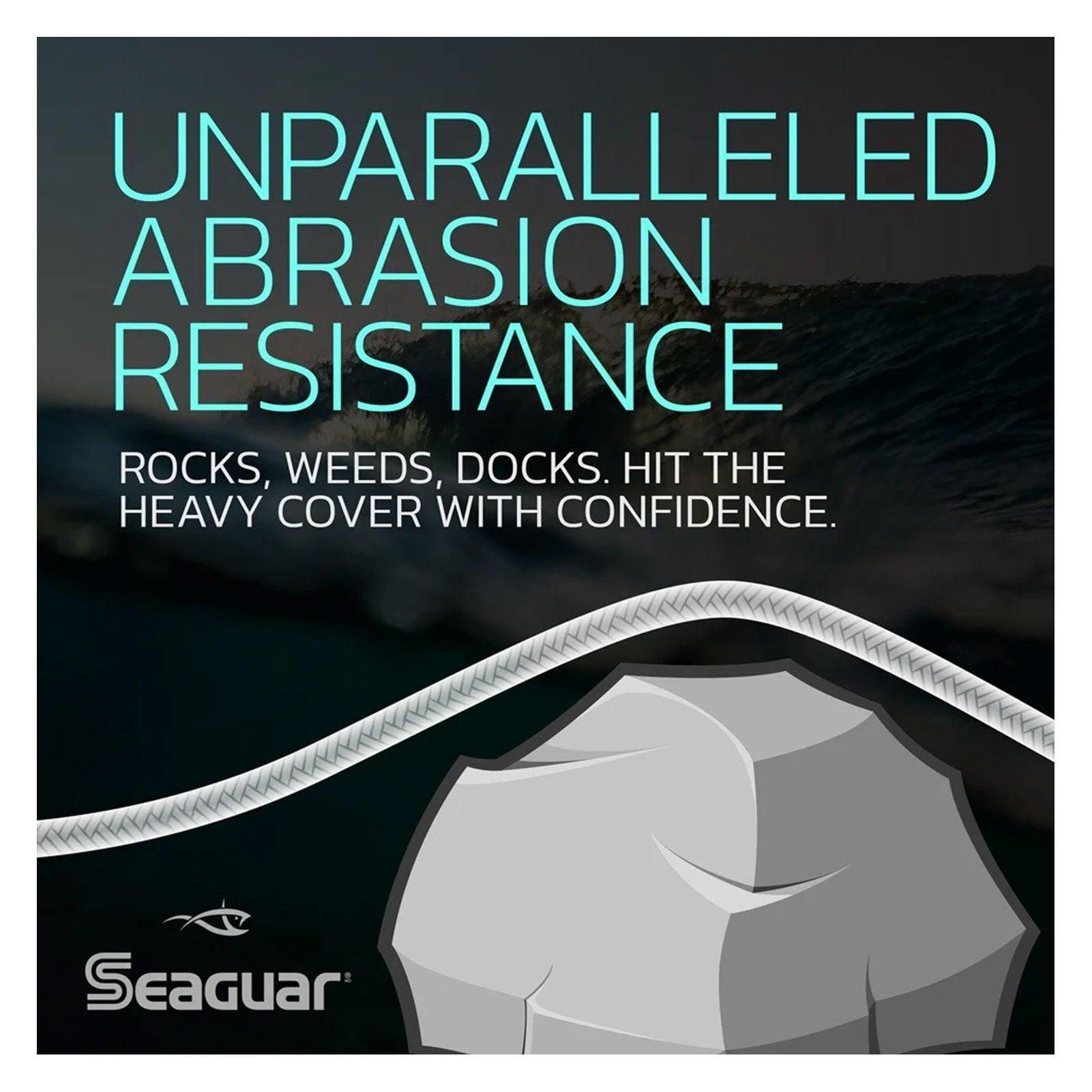 Seaguar Threadlock Fishing Line, 16 Strand Hollow Core Braid, High Visibility White, 60lbs, 600yds Break Strength/Length - 60S16W600