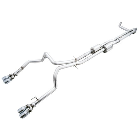 AWE Tuning 4th Gen GM 1500 6.2L 0FG Catback Split Rear Exit Exhaust with Quad Chrome Tips