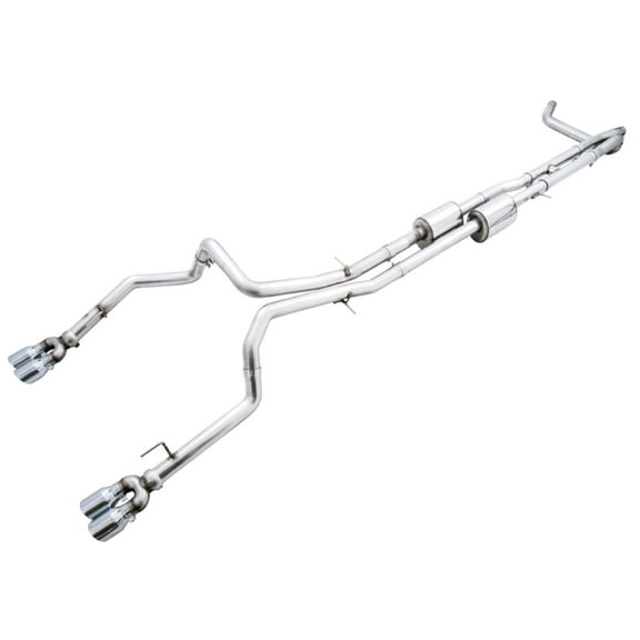AWE Tuning 4th Gen GM 1500 6.2L 0FG Catback Split Rear Exit Exhaust with Quad Chrome Tips