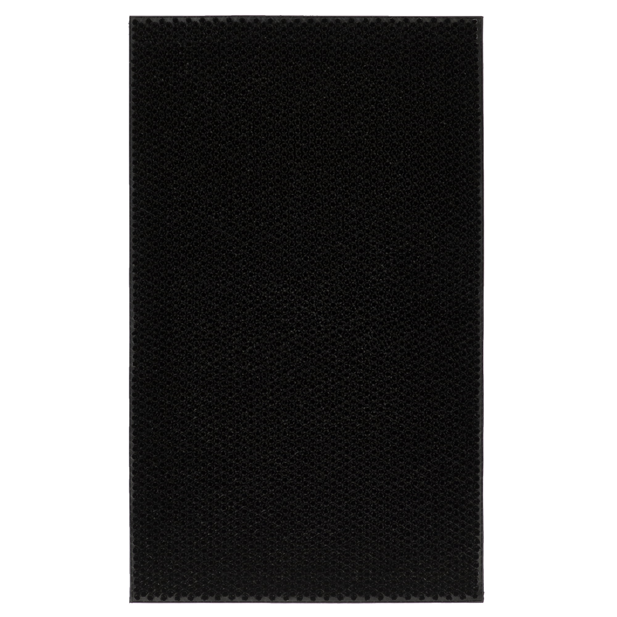 Ottomanson Heavy Duty Non-Slip Rubber Mat 18" x 30" Indoor Outdoor Waterproof Doormat for Entryway Garage Kitchen, Black