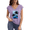 Purple, variant on Women's Western Aztec Longhorn Skull Graphic V-Neck Short Sleeve T-Shirt Casual Loose Boho Summer Tees