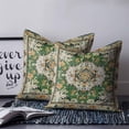 thumbnail image 2 of Green Boho 24x24 Pillow Covers Set of 2, Vintage Ethnic Tribe Southwestern Throw Pillow Covers Decorative Couch Cushion Case, Microfiber Square Pillowcases for Bedroom Car Living Room, 2 of 7