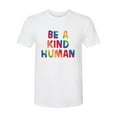 thumbnail image 2 of Wild Bobby, Be A Kind Human Positive Inspirational Slogan Inspirational/Christian Men Premium Tri Blend Tee, True White, Large, 2 of 6