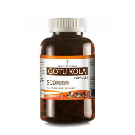 Gotu Kola 230 Capsules, 500 mg, Organic Gotu Kola (Centella Asiatica) Dried (The Best Dry Herb Vaporizer 2019)