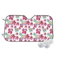 thumbnail image 2 of Lsque Watercolor Flowers Car Windshield Sun Shade | Accordion Folding Style Auto Shade for Car Truck SUV Van | Blocks UV Rays Sun Visor Protector | Small, 2 of 7