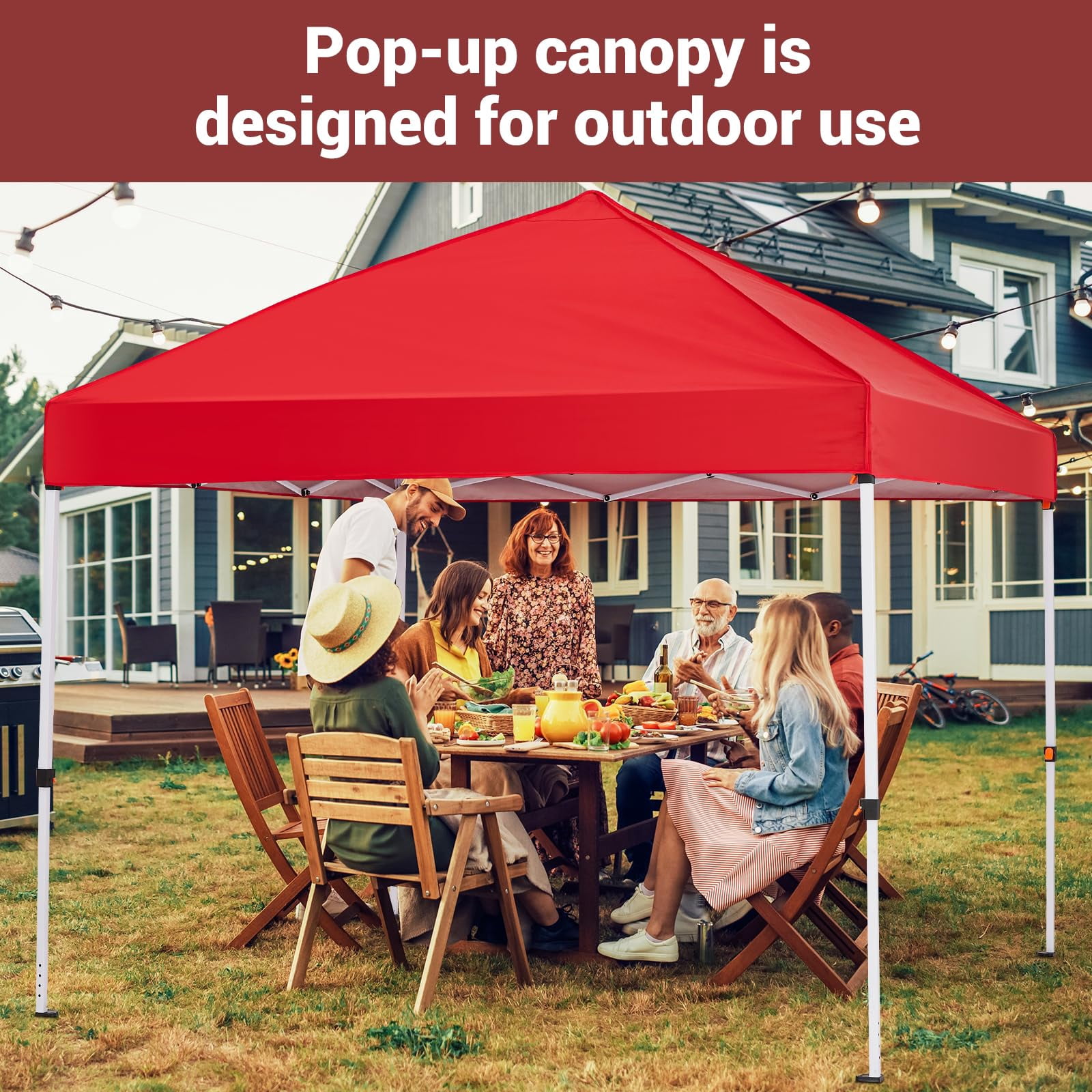Huisuilinss Pop Up Canopy Tent,8/10FT Beach Tent,Commercial Outdoor Sun Shade,Waterproof Screen Tent,Portable Gazebo With Mesh Mosquito Netting/Side Walls For Events arties Camping Garden Outdoor