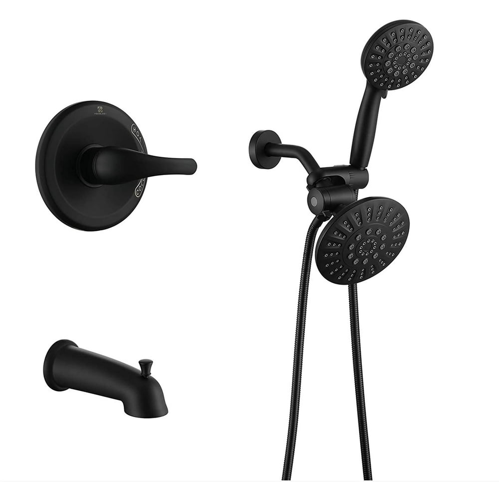Homelody 2 in 1 Shower Faucets System Set Dual Shower Heads & Bathtub