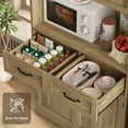 thumbnail image 6 of Homfa 71" Tall Modern Farmhouse Storage Cabinet, Kitchen Pantry with 2 Drawers and Adjustable Shelves, Brown, 6 of 7