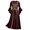 Wine, variant on Zpanxa Renaissance Dress for Women, Gothic Halloween Costume Medieval Robe Dress, Solid Splicing Flared Long Sleeve Princess Dress, Gothic Victorian Vampire Maxi Dress Purple S