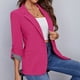 thumbnail image 4 of Chaqueta de punto con bolsillo de manga larga a rayas de costura de color sólido para mujer Pompotops qwe17382, 4 of 7