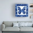 thumbnail image 2 of Canvas Wall Art - Jean Plout 'Beautiful Blue Butterflies C' Wall Art for Living Room, Bedroom, or Office DÃ©cor by Trademark Fine Art - 14 x 14 Inches, 2 of 4