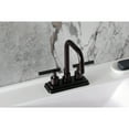 thumbnail image 4 of Kingston Brass KS6645CKL Double-Handle 3-Hole Deck Mount 4-Inch Centerset Bathroom Faucet with Brass Pop-Up in Oil Rubbed Bronze, 4 of 8